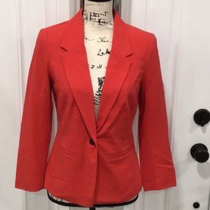 EUC. Kenzie Red Orange Blazer Size S P2P 17.5”